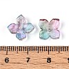 Baking Paint Transparent Glass Bead Caps X-DGLA-N014-04E-3