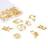 24Pcs 12 Style Zinc Alloy Kitten Open Back Bezel Pendants FIND-CW0001-05-4