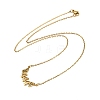 201 Stainless Steel Number 444 with Butterfly Wings Pendant Necklaces NJEW-P332-01B-G-4
