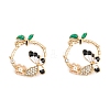 Rack Plating Alloy Enamel Pendants FIND-A040-04KCG-04-1