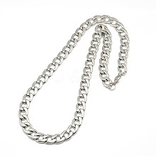 304 Stainless Steel Curb Chain/Twisted Chain Necklaces STAS-A028-N127P