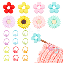  Flower Silicone Knitting Needle Point Protectors SIL-NB0001-39