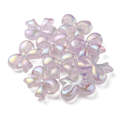UV Plating Luminous Transparent Acrylic Beads OACR-P010-07C-1