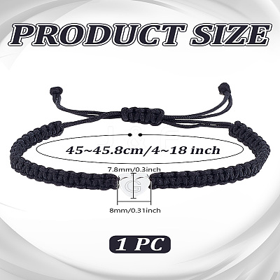 1Pc Adjustable Nylon Cord Braided Bracelets for Women Men BJEW-LP0001-34G-P-1