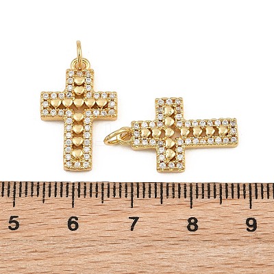 Brass Micro Pave Cubic Zirconia Pendants CU-CBADC6C-11G-02-1