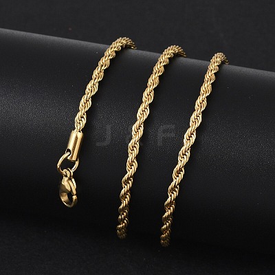 304 Stainless Steel Rope Chain Necklaces NJEW-F226-03G-04-1