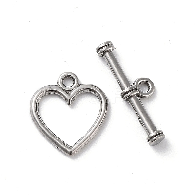 Non-Tarnish 304 Stainless Steel Toggle Clasps X-STAS-A092-08B-P-1