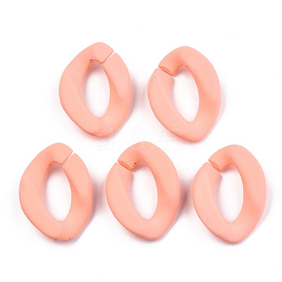Opaque Spray Painted Acrylic Linking Rings X-OACR-S036-001A-I13-1