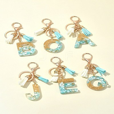Transparent Epoxy Resin Pendant Keychains KEYC-FS00022-20-1