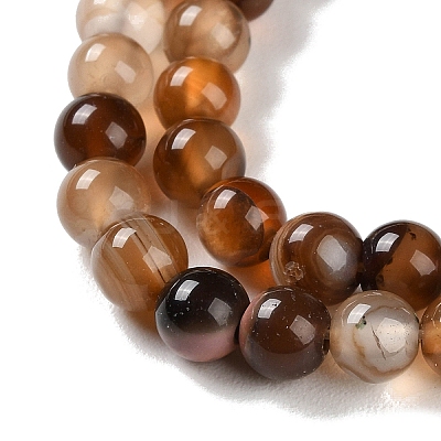 Natural Striped Agate/Banded Agate Beads Strands G-Z060-A01-A10-1