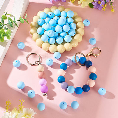 50Pcs Food Grade Eco-Friendly Silicone Beads SIL-TADJ0001-03J-1