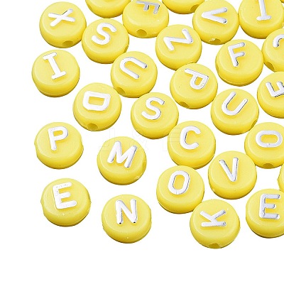 Plating Opaque Acrylic Beads MACR-SZ0001-46H-1