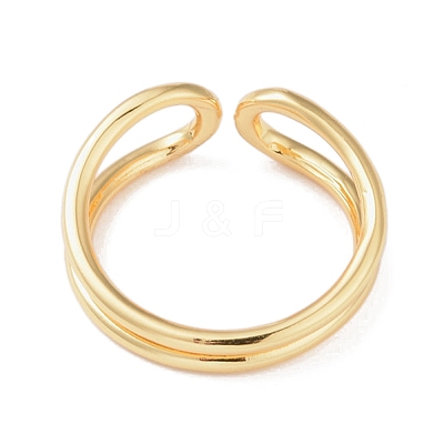 Brass Open Cuff Ring RJEW-R143-01C-G-1