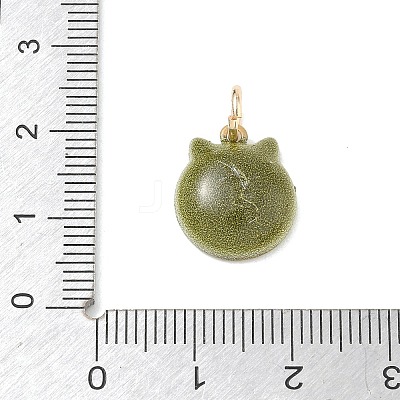 Animal Theme Brass Enamel Pendants KK-CBAE20A-02D-G-1