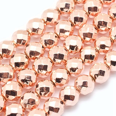 Electroplate Non-magnetic Synthetic Hematite Beads Strands G-L485-03C-LRG-1