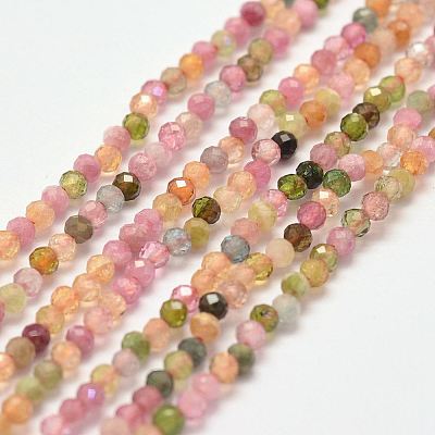 Natural Multicolor Tourmaline Bead Strands X-G-P279-45-2mm-1