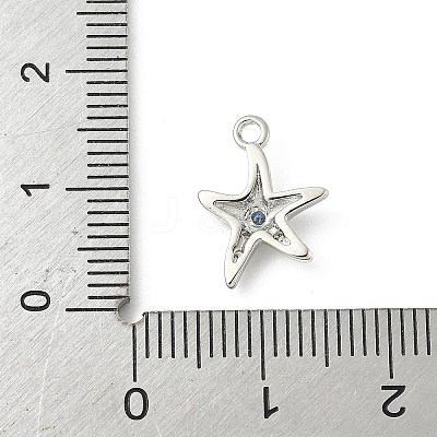 Brass Micro Pave Cubic Zirconia Charms KK-M326-20B-P-1