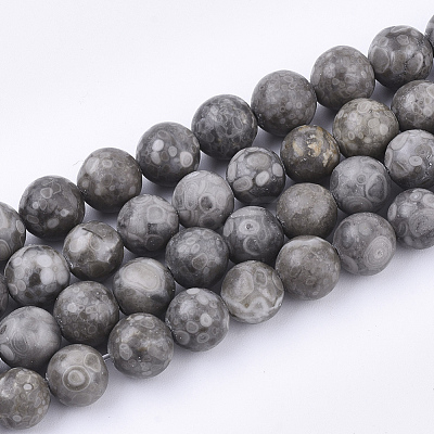 Natural Maifanite/Maifan Stone Beads Strands X-G-Q462-8mm-21-1