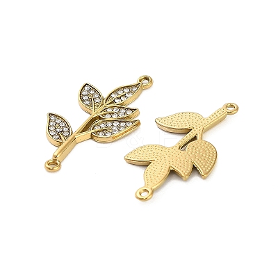 304 Stainless Steel Crystal Rhinestone Connector Charms STAS-U047-30G-1