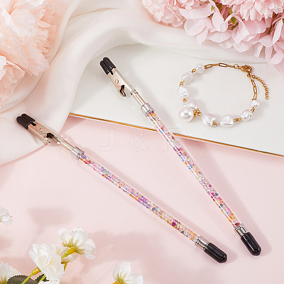 2Pcs Iron and PVC and Acrylic Alligator Memo Clips FIND-SC0011-26C-1