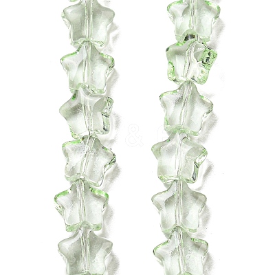 Baking Paint Transparent Glass Beads Strands DGLA-A07-T8mm-KD06-1