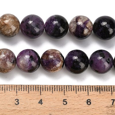 Natural Charoite Beads Strands G-G300-A01-10mm-1
