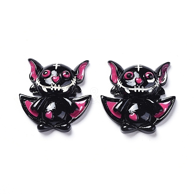 Halloween Theme Opaque Resin Cabochons RESI-D0003-13-1