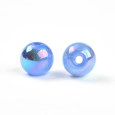 Electroplate Pearlized Glass Pearl Beads EGLA-T021-14B-06-1