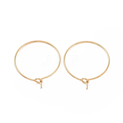 Ion Plating(IP) 316L Surgical Stainless Steel Hoop Earring Findings STAS-D164-03G-1