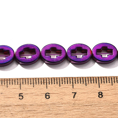 Electroplated Synthetic Non-magnetic Hematite Beads Strands G-L613-Z01-02C-1