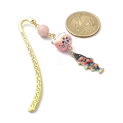 Japanese Style Maneki-neko Bookmark AJEW-JK00260-05-1