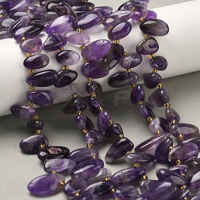 Natural Amethyst Beads Strands G-P604-A16-01-1