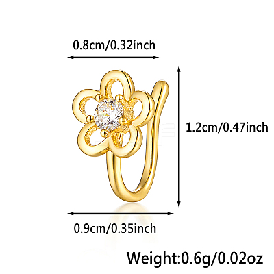 S925 Silver Flower Butterfly Rabbit Star Nose Clip Fashion Jewelry MA2524-15-1