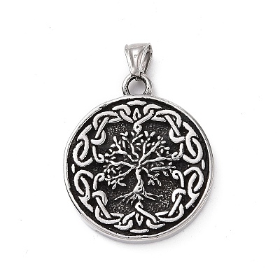 Hand Polished 304 Stainless Steel Pendants X-STAS-J039-08AS-1