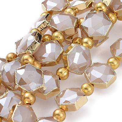 Opaque Glass Beads Strands EGLA-P045-A07-1
