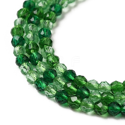 Transparent Glass Beads Strands X-GLAA-H027-01G-1