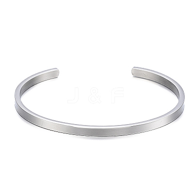 Non-Tarnish 304 Stainless Steel Cuff Bangles X-BJEW-K173-02P-1
