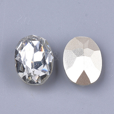 Pointed Back Resin Rhinestone Cabochons CRES-S379-10x14mm-B14-1