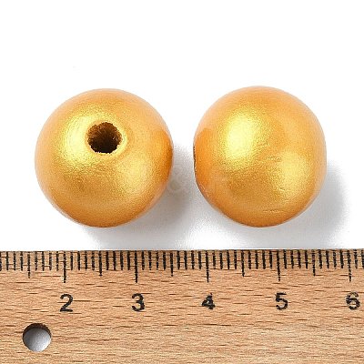 Wood Large Hole European Beads WOOD-D027-01F-1