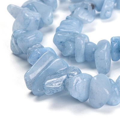 Dyed Natural Aquamarine Beads Strands G-G011-12-1