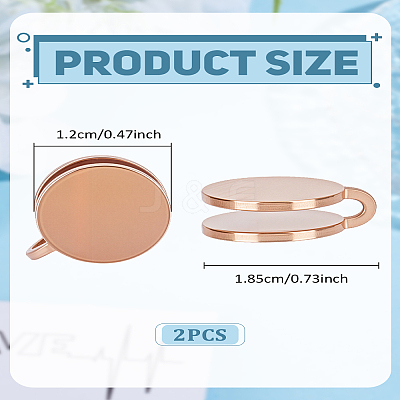 2Pcs Stainless Steel Clip-on Earrings EJEW-LP0007-046RG-1