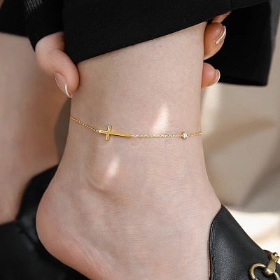 316L Surgical Stainless Steel Charm Anklets for Women FS-WG47470-06-1