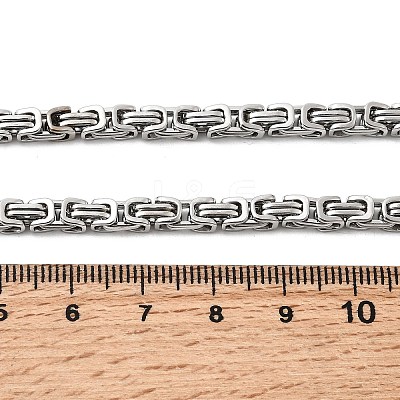 Non-Tarnish 201 Stainless Steel Byzantine Chain Necklaces NJEW-V0313-02-1