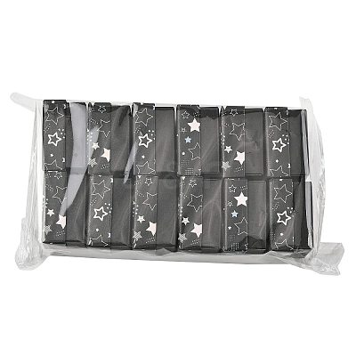 12Pcs Star Print Paperboard Jewelry Gift Boxes CON-FS0001-25-1