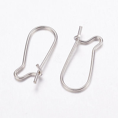 Brass Hoop Earrings Findings Kidney Ear Wires EC221-1-1