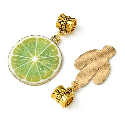 Plants Theme Alloy Enamel Pendants PALLOY-FS00008-1