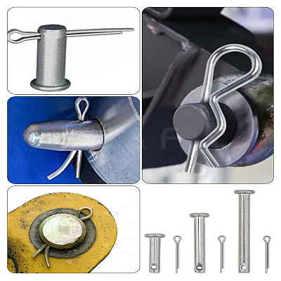 15 Sets 3 Styles 304 Stainless Steel Connecting Rod Plug Bolt Pin STAS-LP0005-62A-1