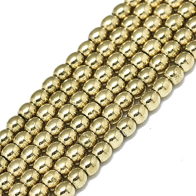 Electroplate Non-magnetic Synthetic Hematite Beads Strands G-S352-52A-01-1