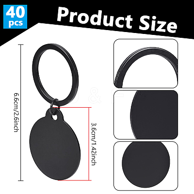 40Pcs Aluminum Keychain KEYC-NB00039-1