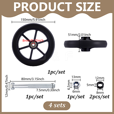 HEPE Front Wheel With Iron Bearing DIY-WH0816-059B-1